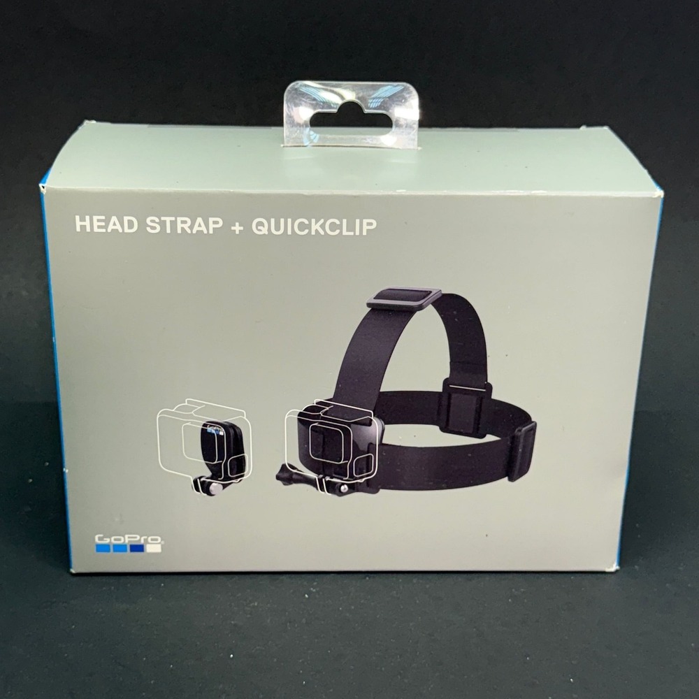 GoPro Head Strap QuickClip Unisex One Size Black Nylon Adjustable POV Mount